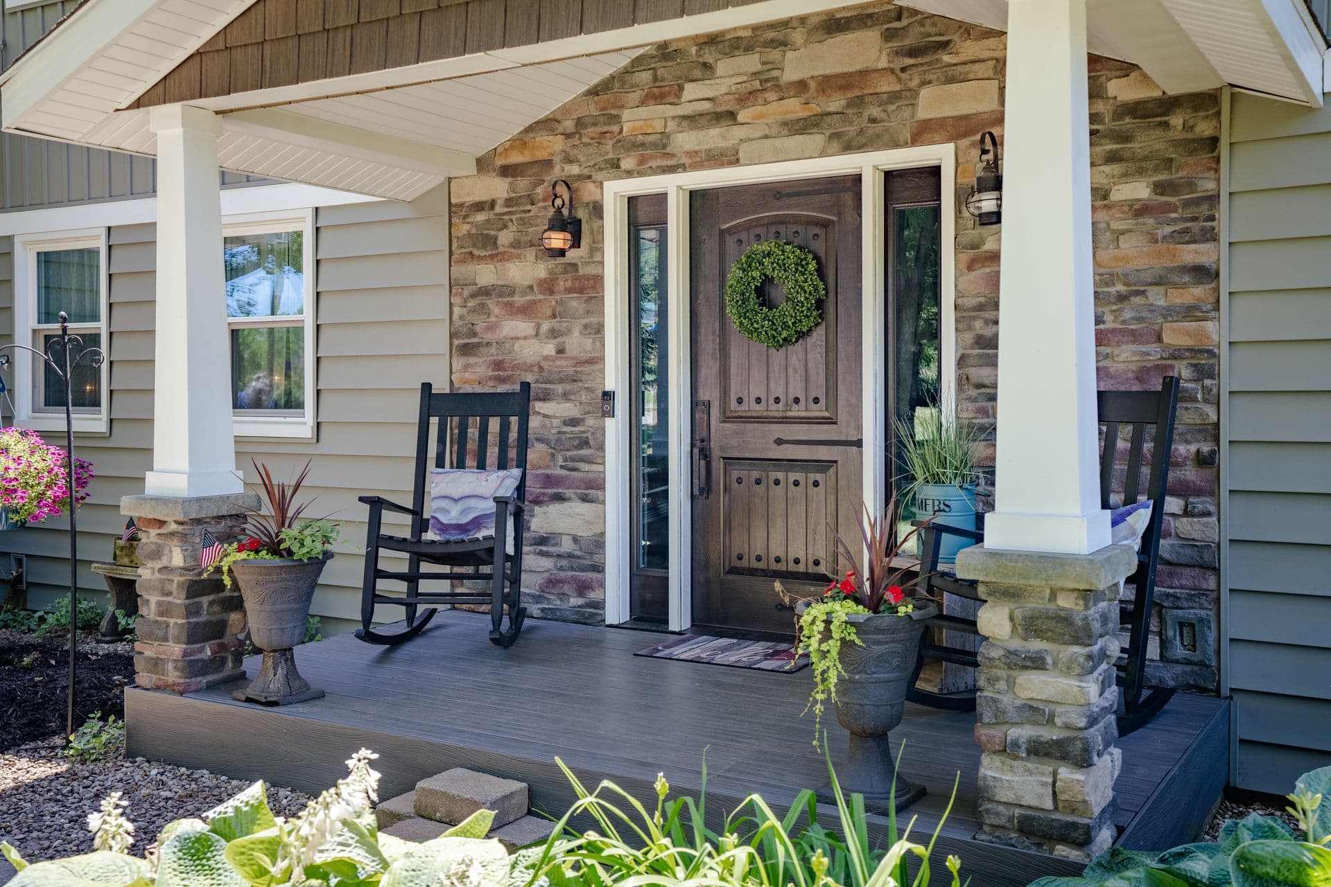 Provia Fiberglass Entry Door with Sidelites